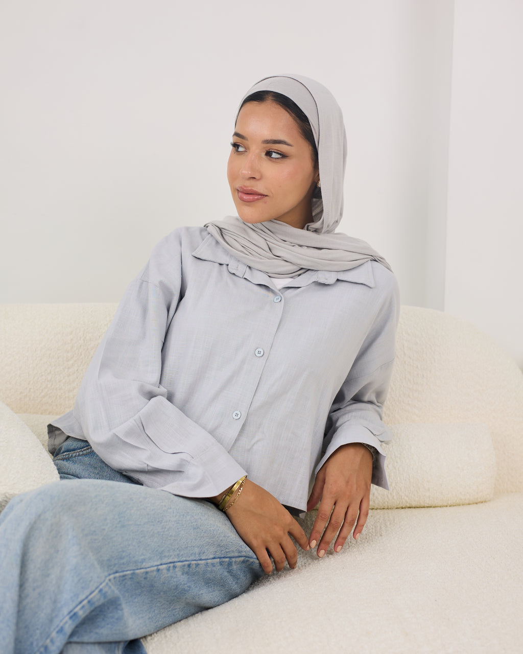 Flow Linen Cropped Shirt