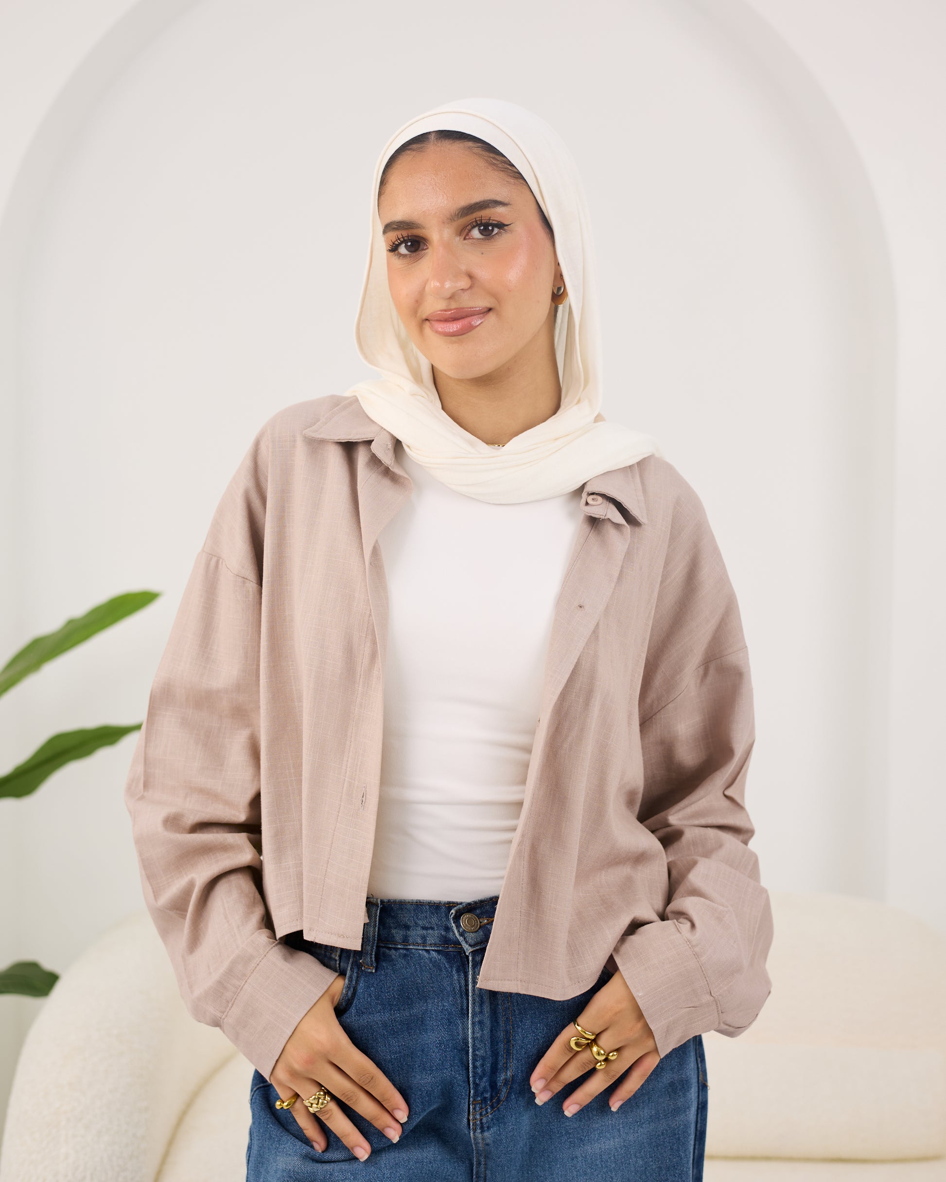 Flow Linen Cropped Shirt