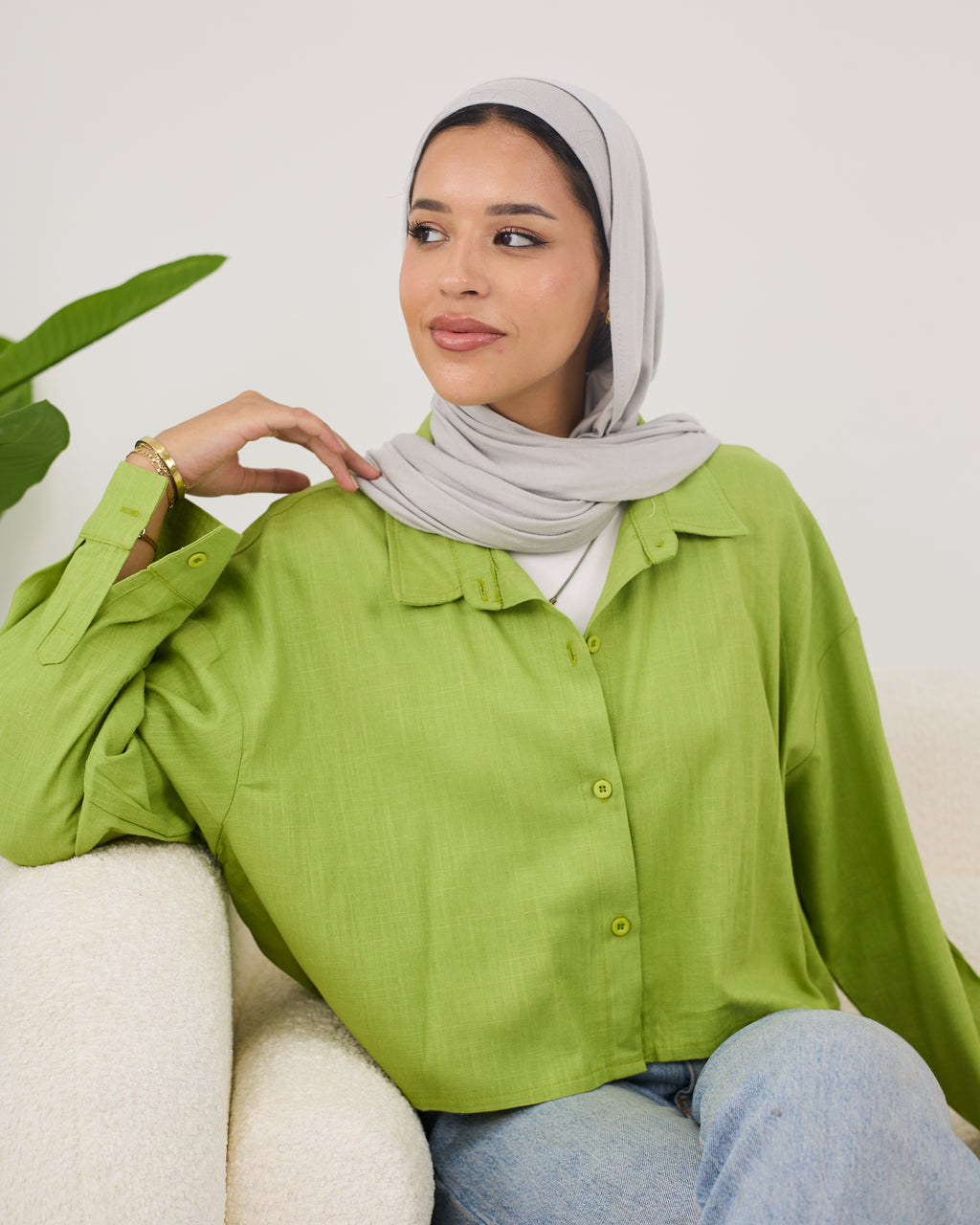 Flow Linen Cropped Shirt