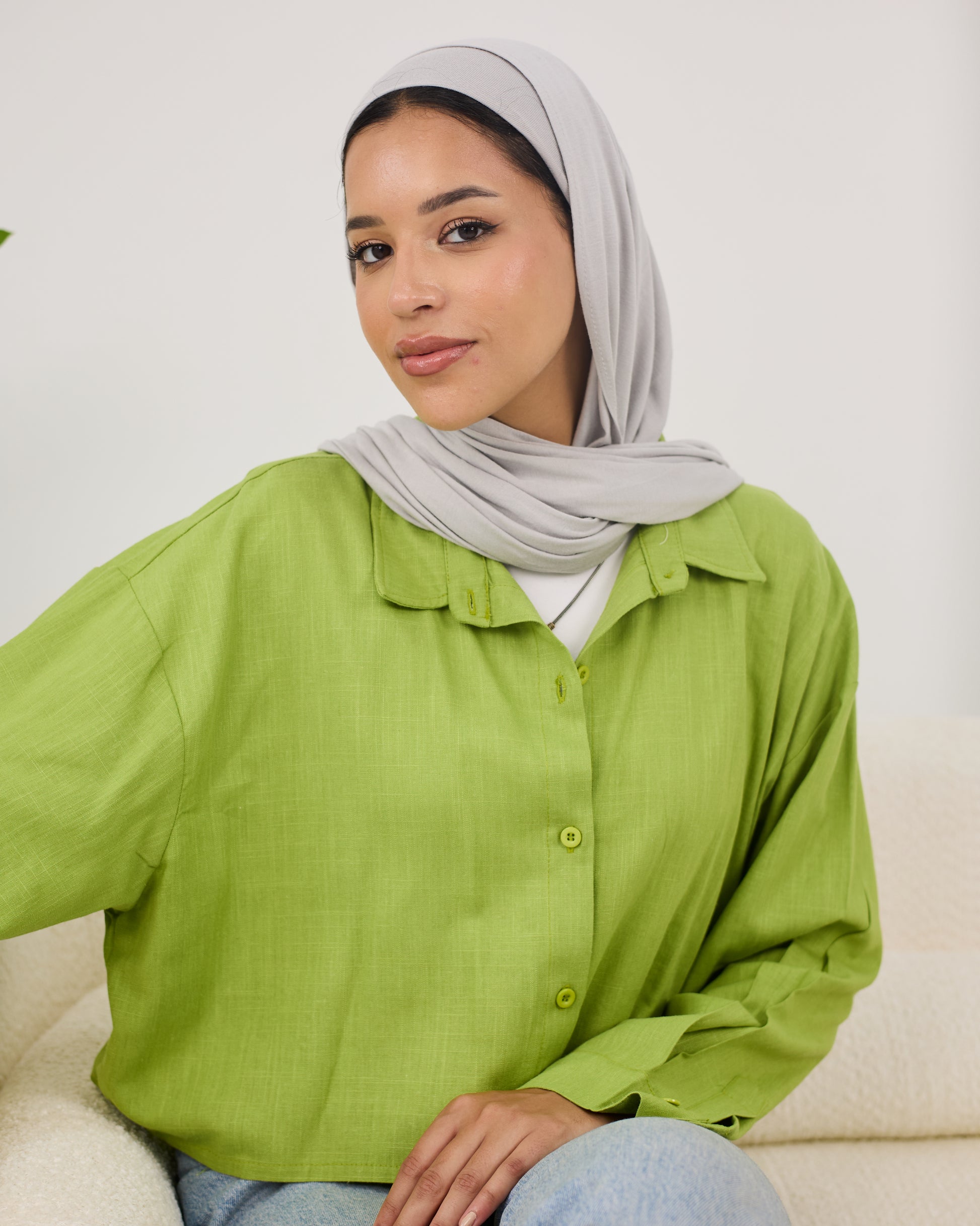 Flow Linen Cropped Shirt