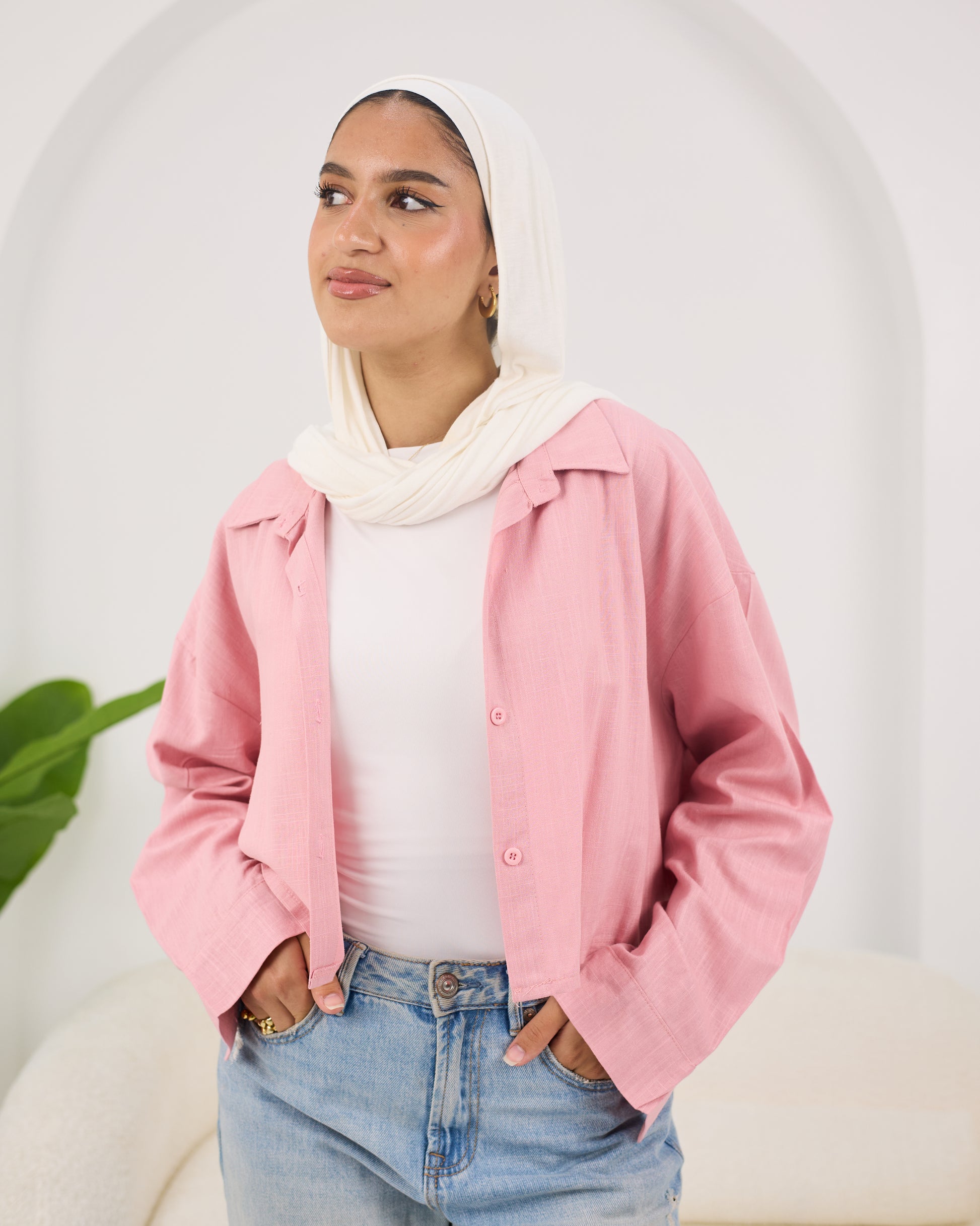 Flow Linen Cropped Shirt