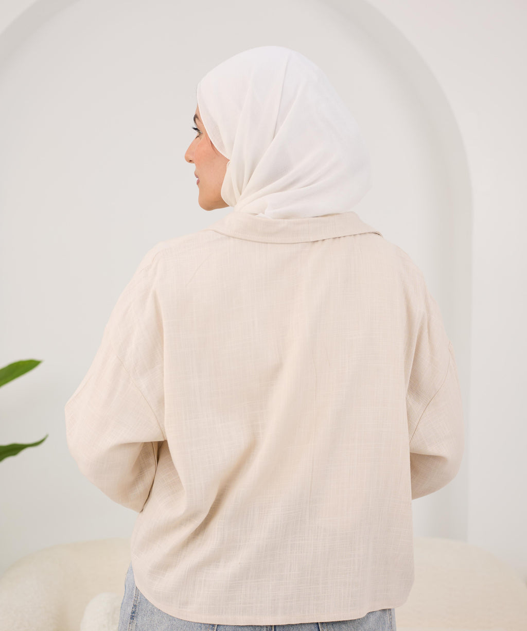Flow Linen Cropped Shirt
