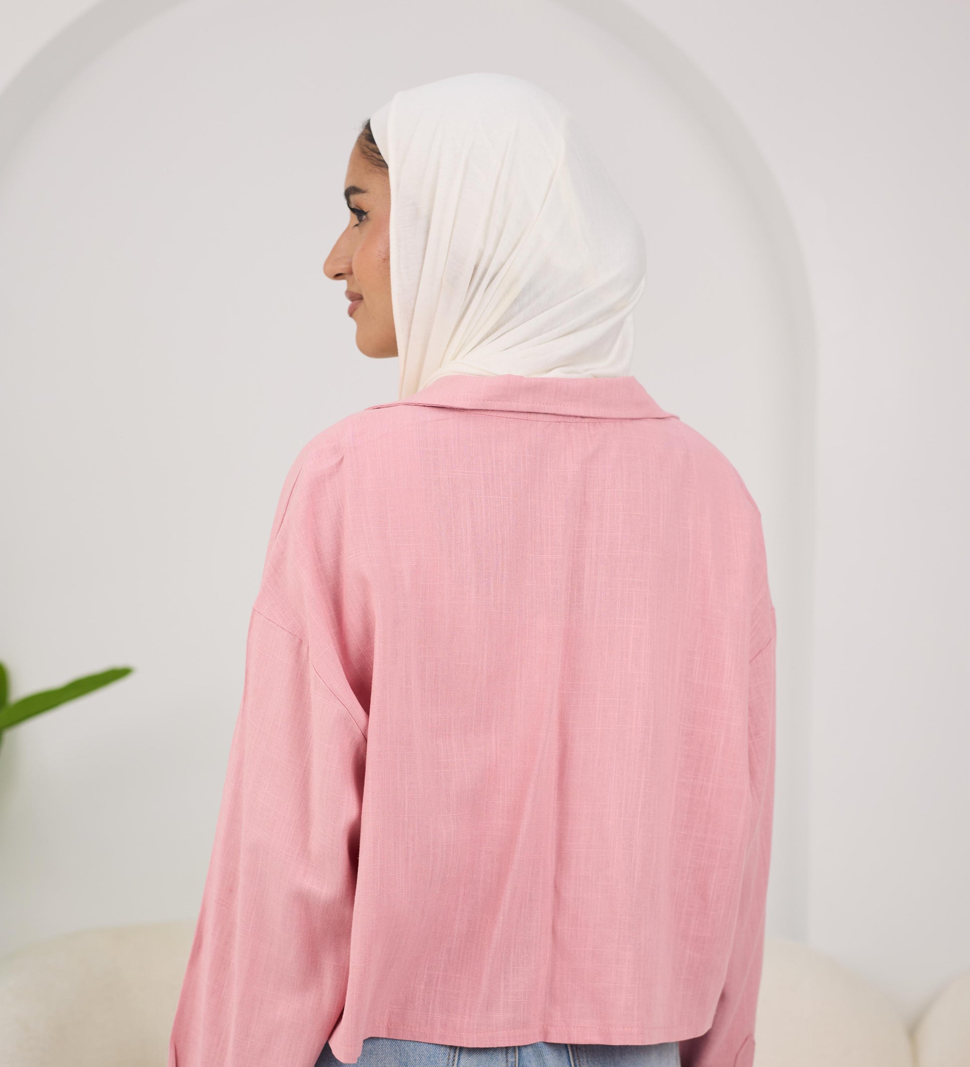 Flow Linen Cropped Shirt